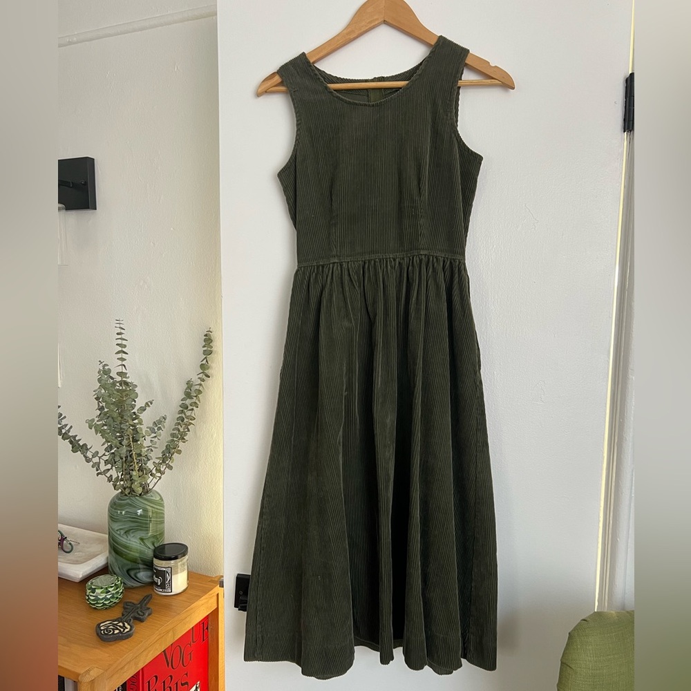 Vintage Laura Ashley Cord Midi Dress